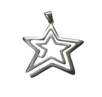 PE000048 Handmade Sterling Silver Pendant Star Solid Hallmarked 925 Nickel Free